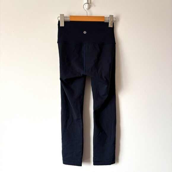 Lululemon Wunder Train High-Rise Crop Legging 21" True Navy  Size 4 - Picture 5 of 6